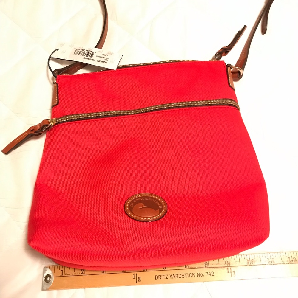 NWT Dooney & Bourke red nylon crossbody bag